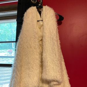White Sherpa/ Fleece Vest